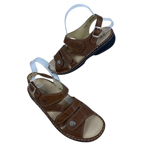 Finn Comfort Women's Gomera-S 82562 Cognac Leather German Sandals Size EU 39 - Picture 1 of 11